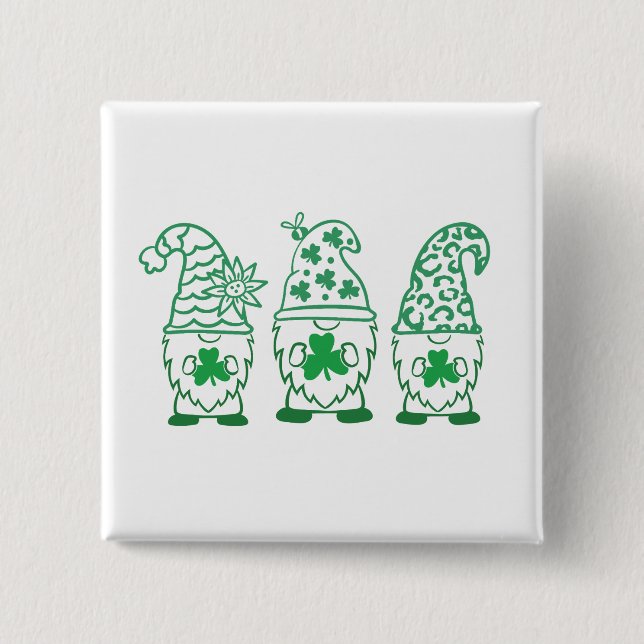 St. Patrick's Day Gnomes-60682 Button (Vorderseite)