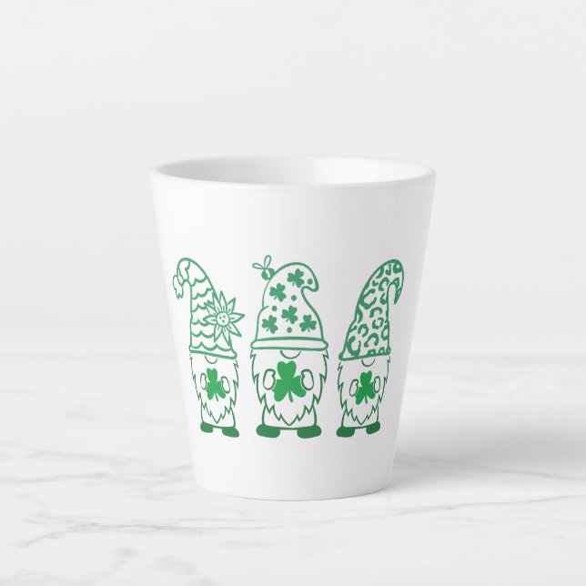 St. Patrick's Day Gnomes-60682 Milchtasse (Vorderseite)