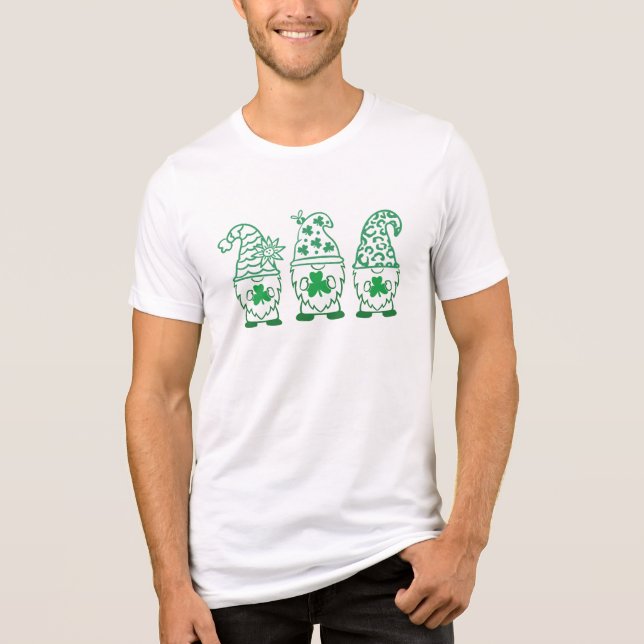 St. Patrick's Day Gnomes-60682 Tri-Blend Shirt (Vorderseite)
