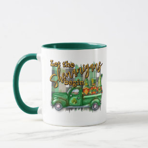 St. Patrick's Day Gnomes in Truck Shenanigans Tasse