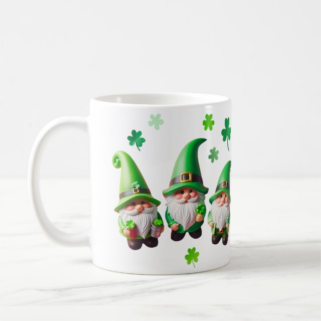 St. Patrick's Day Gnomes Tasse (Links)