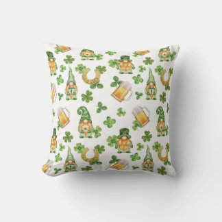 St Patricks Day Gnomes Throw Kissen