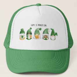 St Patrick's Day Gnomes Trucker Hat Truckerkappe
