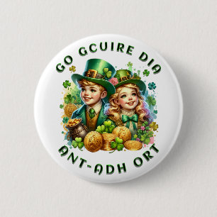 St Patrick's Day   Go gcuire Dia an t-ádh ort Button