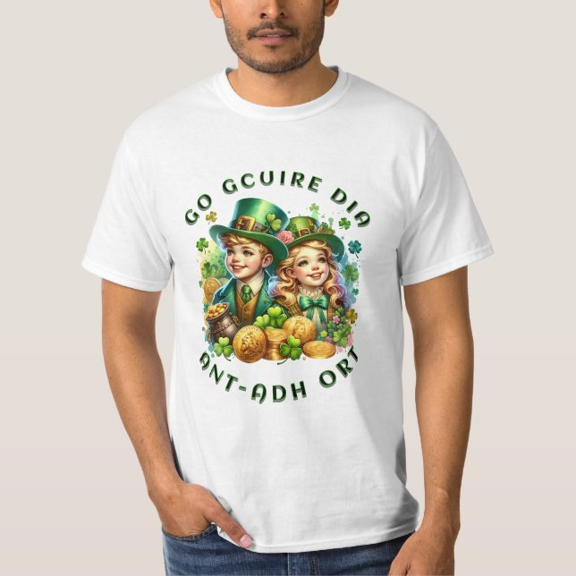St Patrick's Day | Go gcuire Dia an t-ádh ort T-Shirt (Vorderseite)