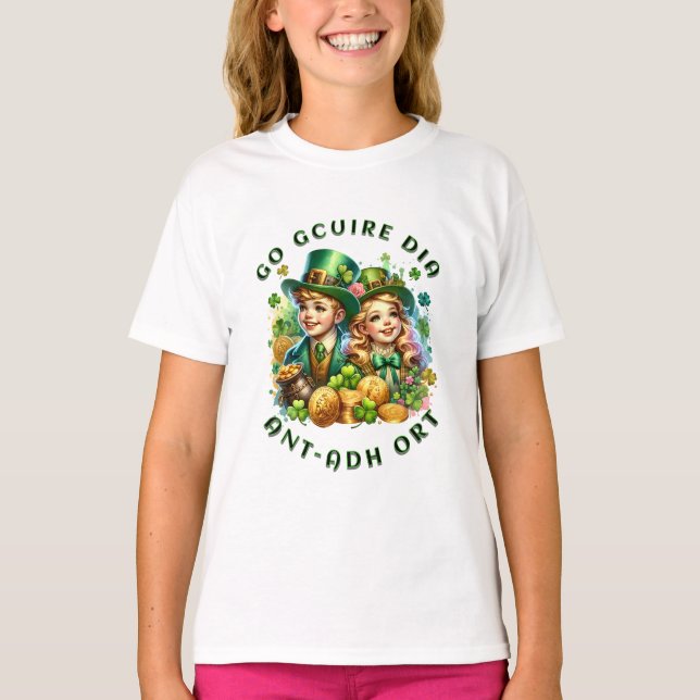 St Patrick's Day | Go gcuire Dia an t-ádh ort T-Shirt (Vorderseite)