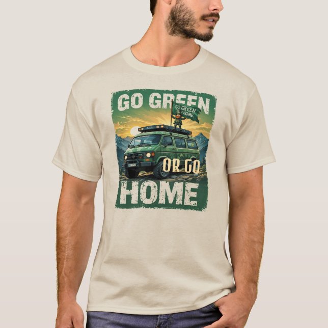 St. Patrick's Day GO GREEN ODER GO ZUHAUSE T-Shirt (Vorderseite)