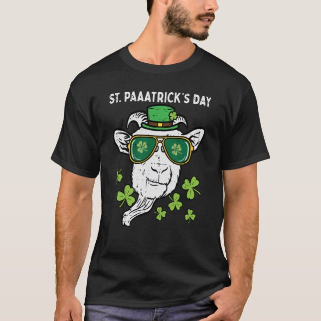 St Patricks Day Goat Head Saint Pattys Farmer Men  T-Shirt (Vorderseite)