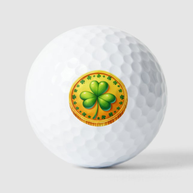 St Patrick's Day - Gold Coin Golfball (Vorderseite)