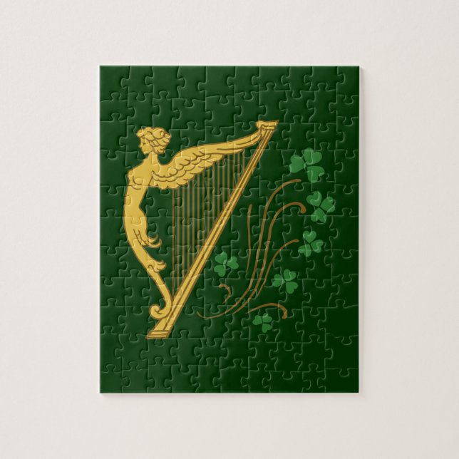 St Patrick's Day Gold Harp und Kleeblatts (Vertikal)