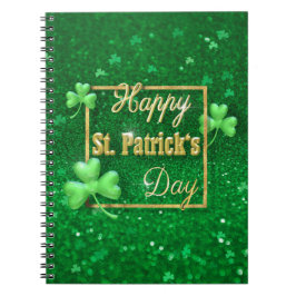 St. Patrick's Day Gold Kleeblatt Notizblock