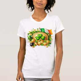 St. Patrick's Day Gold Kleeblatt T-Shirt