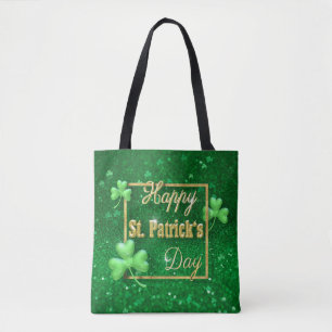St. Patrick's Day Gold Kleeblatt Tasche
