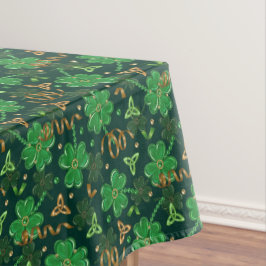 St Patricks day Gold Trefoil Kleeblatt Lucky Tischdecke