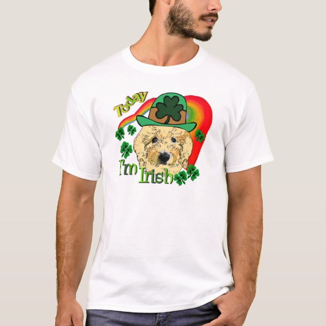St Patricks Day Goldendoodle T-Shirt (Vorderseite)