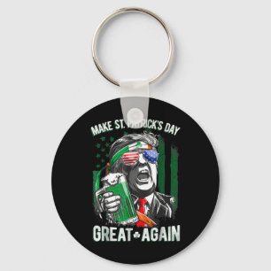 St. Patrick's Day Great Again Funny Trump 1 Schlüsselanhänger