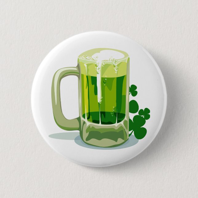 St. Patrick's Day Green Beer Button (Vorderseite)