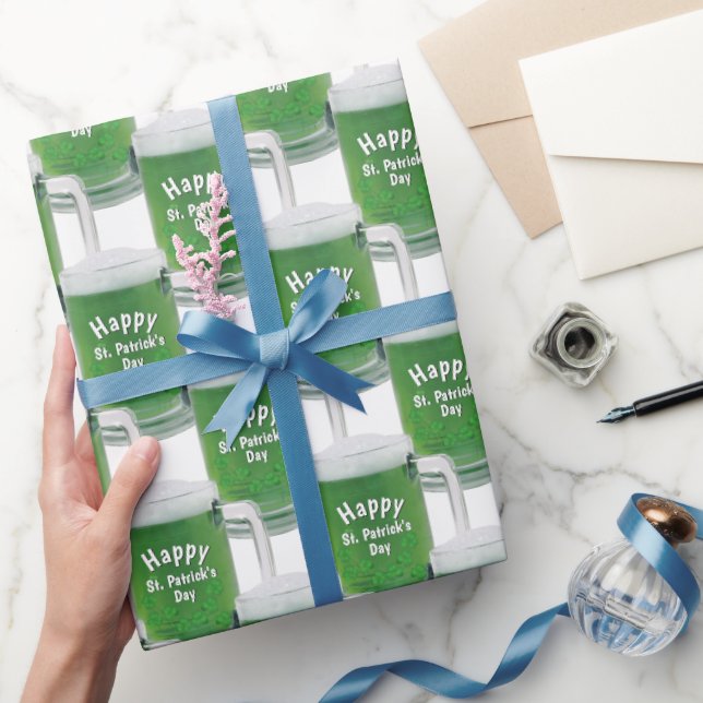 St. Patrick's Day Green Beer Geschenkpapier (Schenken)