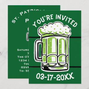 St. Patrick's Day Green Beer Party Einladung