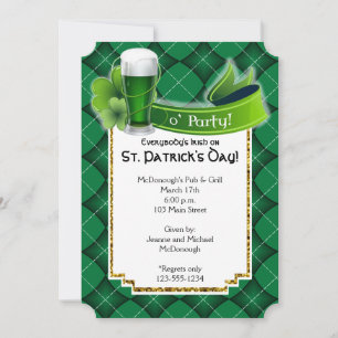 St. Patricks Day Green Beer Party Einladung