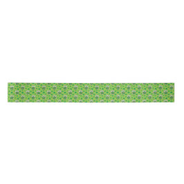 St Patrick's Day Green Beer Pattern Satinband
