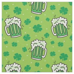St Patrick's Day Green Beer Pattern Stoff