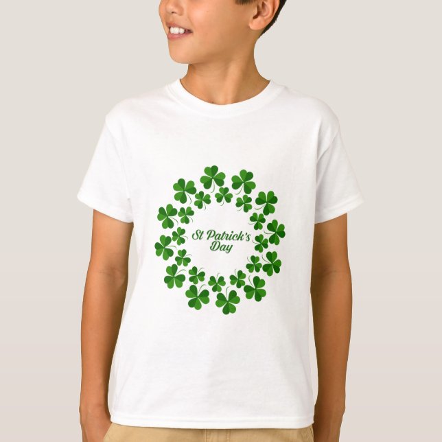 St.Patrick's Day Green Clover T-Shirt (Vorderseite)