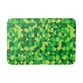 St. Patrick's Day Green Geometric Pattern Badematte