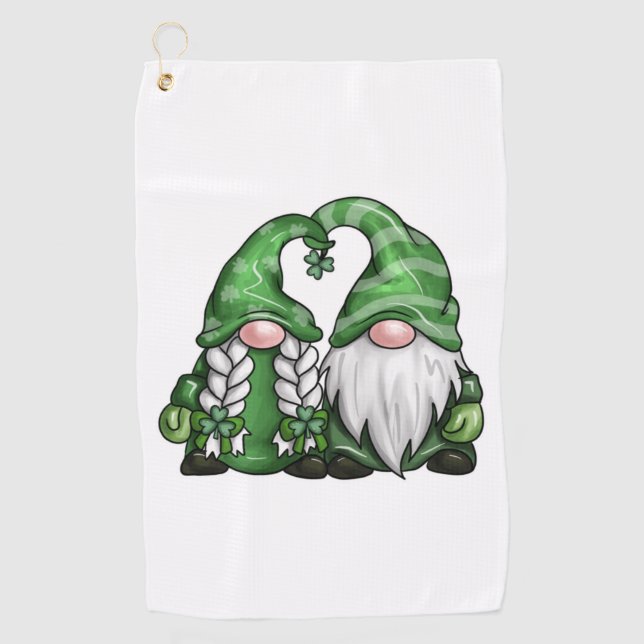 St Patricks Day Green Golfhandtuch (Vorderseite)