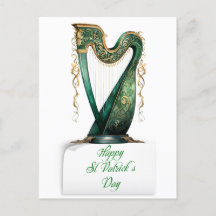 ST-Patrick's Day Green Irish Harp