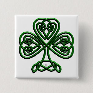 St Patricks Day Green Kleeblatt Button