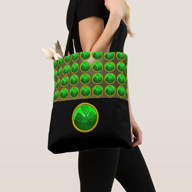 ST PATRICK'S DAY GREEN KLEEBLATT GEMSTONE Black Tasche (Von Nahem)
