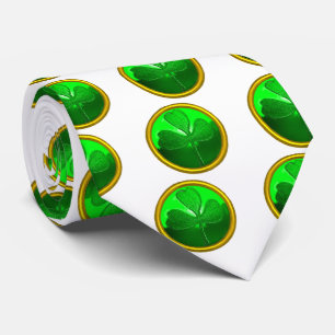 ST PATRICK'S DAY GREEN KLEEBLATT GEMSTONE JEWEL KRAWATTE