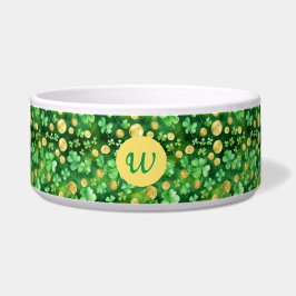 St Patrick's Day Green Kleeblatt Gold Coin Pet Napf
