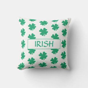 St Patrick's Day Green Kleeblatt Leaf Muster irisc Kissen