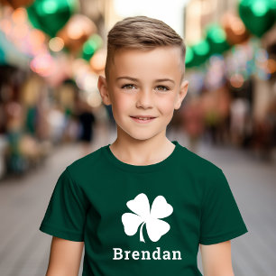 St. Patrick's Day Green Kleeblatt Personalisierter T-Shirt