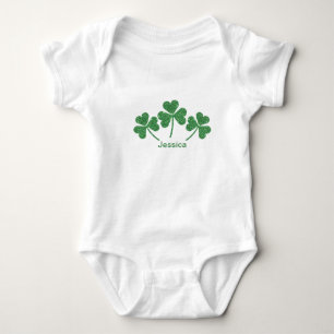 St. Patrick's Day Green Kleeblatt Vine Irish Party Baby Strampler