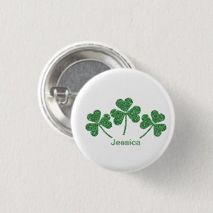 St. Patrick's Day Green Kleeblatt Vine Irish Party Button