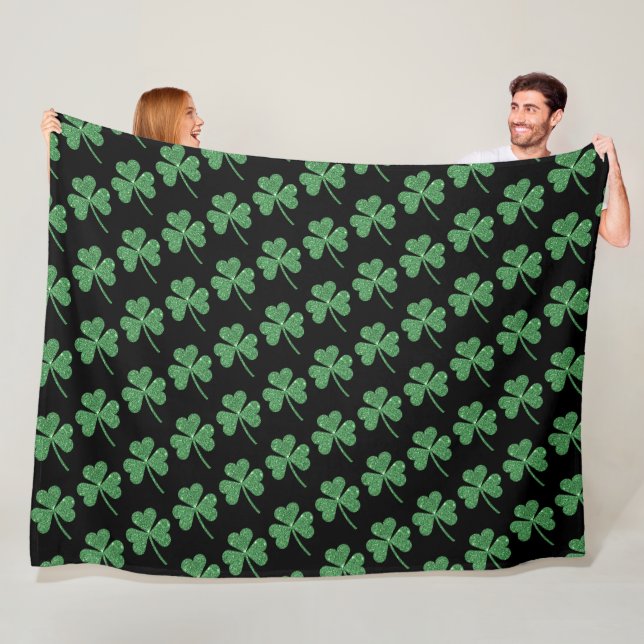 St. Patrick's Day Green Kleeblatt Vine Irish Party Fleecedecke (Beispiel)