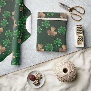 St. Patrick's Day Green Kleeblatt Vine Irish Party Geschenkpapier