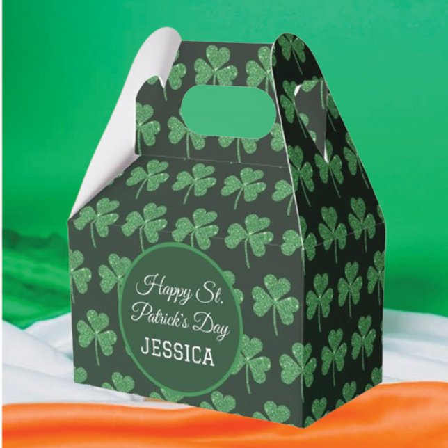 St. Patrick's Day Green Kleeblatt Vine Irish Party Geschenkschachtel (Von Creator hochgeladen)