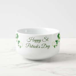 St. Patrick's Day Green Kleeblatt Vine Irish Party Große Suppentasse