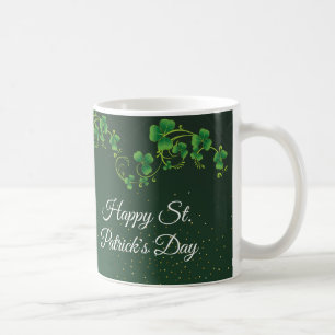 St. Patrick's Day Green Kleeblatt Vine Irish Party Kaffeetasse