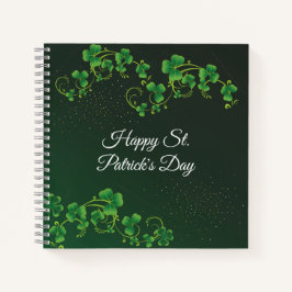 St. Patrick's Day Green Kleeblatt Vine Irish Party Notizbuch