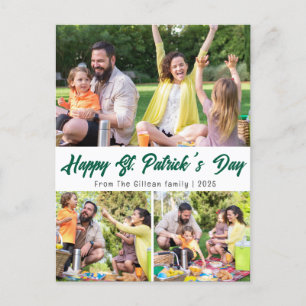 St. Patrick's Day Green Kleeblatts Foto Feiertagspostkarte