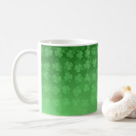 St. Patrick's Day Green Kleeblatts ombre pattern Kaffeetasse