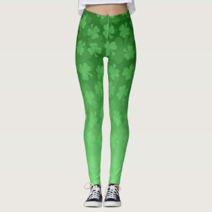 St. Patrick's Day Green Kleeblatts ombre pattern Leggings
