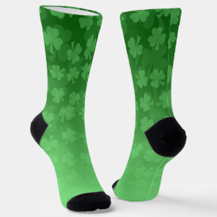 St. Patrick's Day Green Kleeblatts ombre pattern Socken