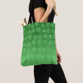 St. Patrick's Day Green Kleeblatts ombre pattern Tasche