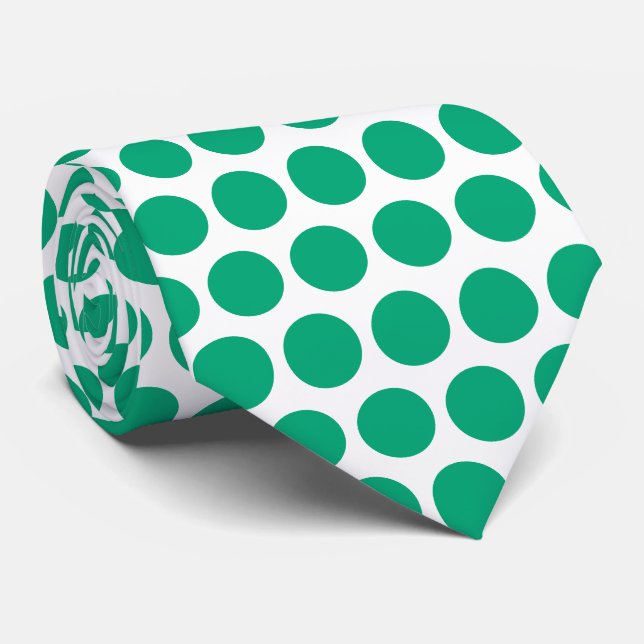 St Patrick's Day Green Polka Dots Gift Gastgeschen Krawatte (Gerollt)